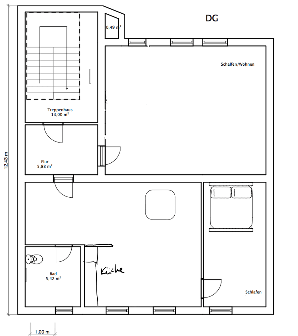1 bedroom with open-plan kitchen flat to rent, 82 m², Erkratherstr. 28, Düsseldorf, North Rhine-Westphalia 1 bedroom with open-plan kitchen flat to rent, 82 m², Erkratherstr. 28, Düsseldorf, North Rhine-Westphalia