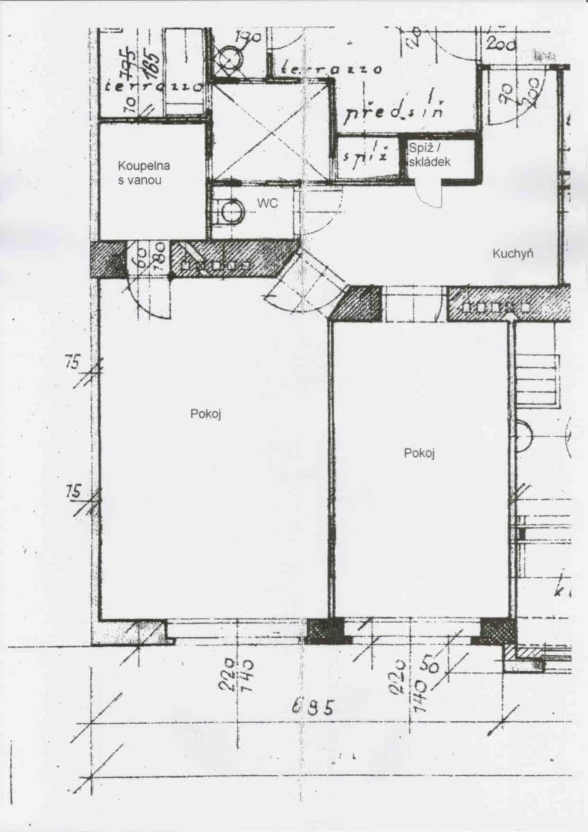 1 bedroom with open-plan kitchen flat to rent, 48 m², Andrštova, Prague, Prague 1 bedroom with open-plan kitchen flat to rent, 48 m², Andrštova, Prague, Prague