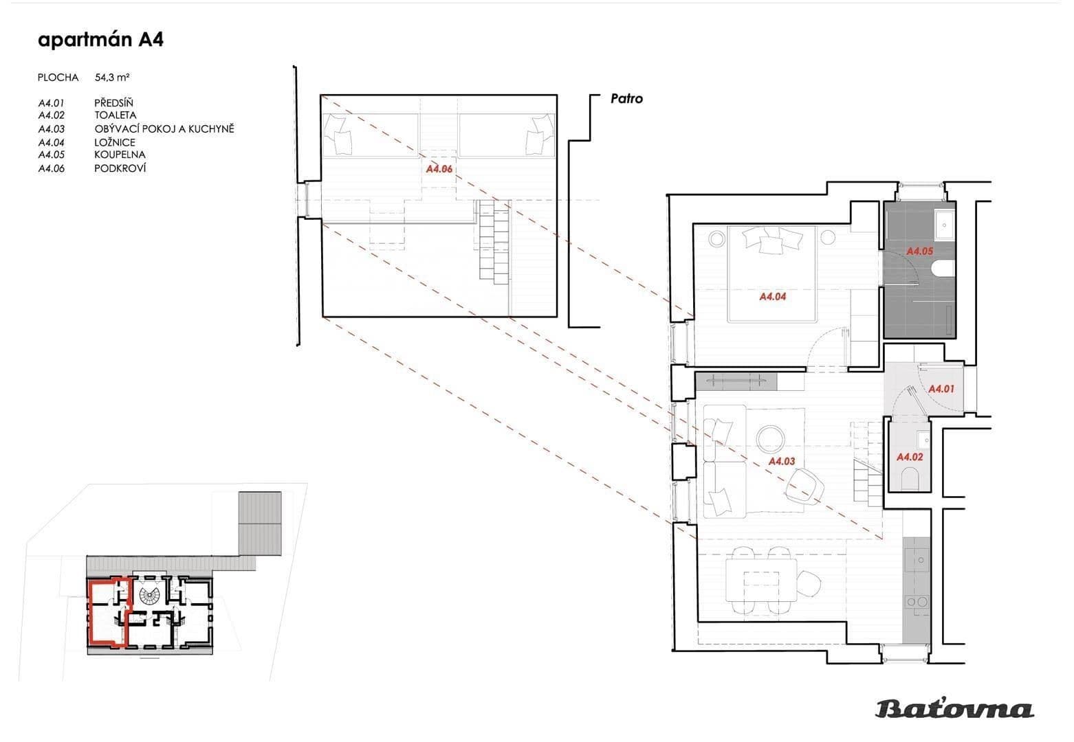 2 bedroom with open-plan kitchen flat to rent, 54 m², Vacov, Jihočeský Region 2 bedroom with open-plan kitchen flat to rent, 54 m², Vacov, Jihočeský Region