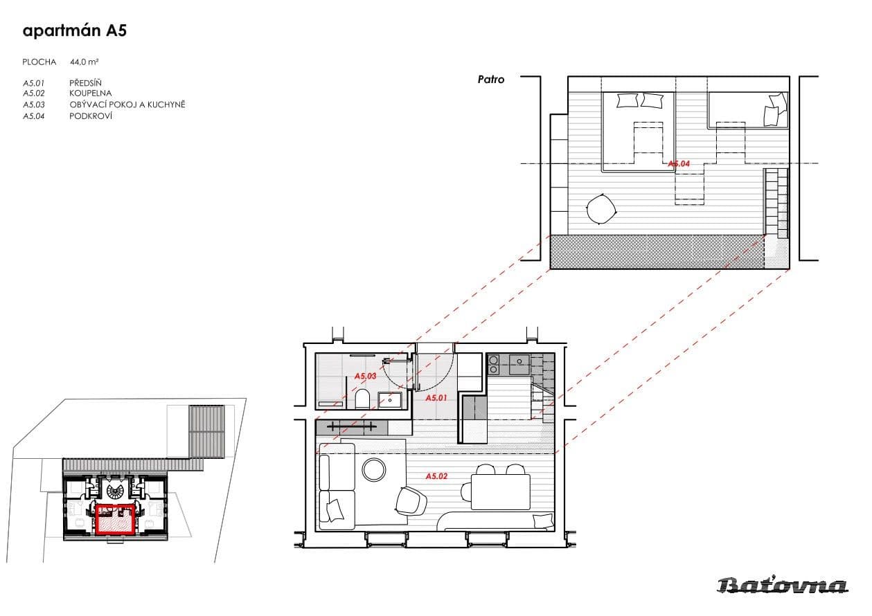 1 bedroom with open-plan kitchen flat to rent, 44 m², Vacov, Jihočeský Region 1 bedroom with open-plan kitchen flat to rent, 44 m², Vacov, Jihočeský Region