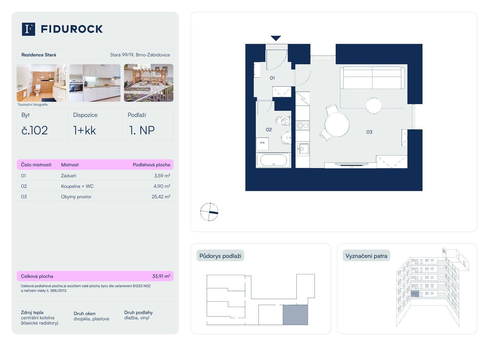 Studio flat for sale, 35 m², Stará, Brno, Jihomoravský Region Studio flat for sale, 35 m², Stará, Brno, Jihomoravský Region