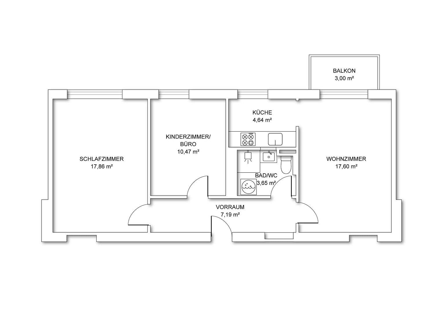 3 bedroom flat for sale, 62 m², Mauthausnerstraße 30, Enns, Upper Austria 3 bedroom flat for sale, 62 m², Mauthausnerstraße 30, Enns, Upper Austria