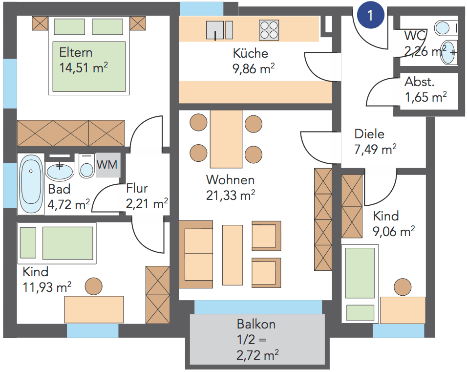4 bedroom flat to rent, 86 m², Dr.-Wachler-Weg 37, Goslar, Lower Saxony 4 bedroom flat to rent, 86 m², Dr.-Wachler-Weg 37, Goslar, Lower Saxony