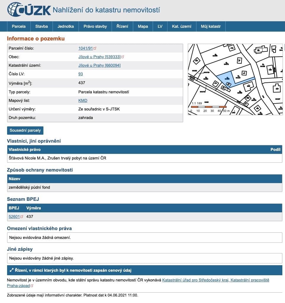 plot for sale, 1,016 m², Vlnitá, Jílové u Prahy, Středočeský Region plot for sale, 1,016 m², Vlnitá, Jílové u Prahy, Středočeský Region
