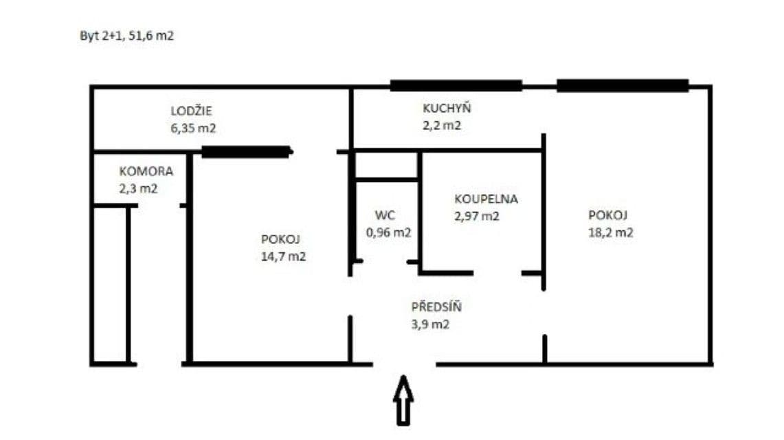 2 bedroom flat for sale, 51 m², M. D. Rettigové, Hradec Králové, Královéhradecký Region 2 bedroom flat for sale, 51 m², M. D. Rettigové, Hradec Králové, Královéhradecký Region
