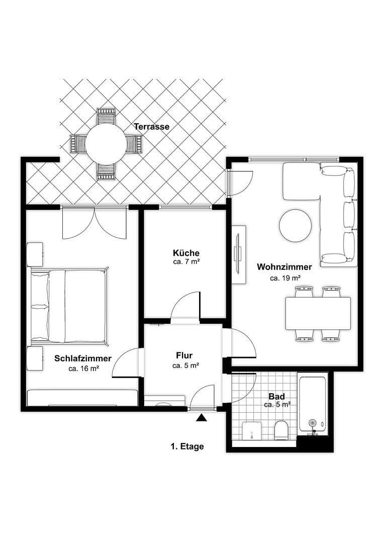 2 bedroom flat for sale, 56 m², Dettenhausen, Baden-Württemberg 2 bedroom flat for sale, 56 m², Dettenhausen, Baden-Württemberg