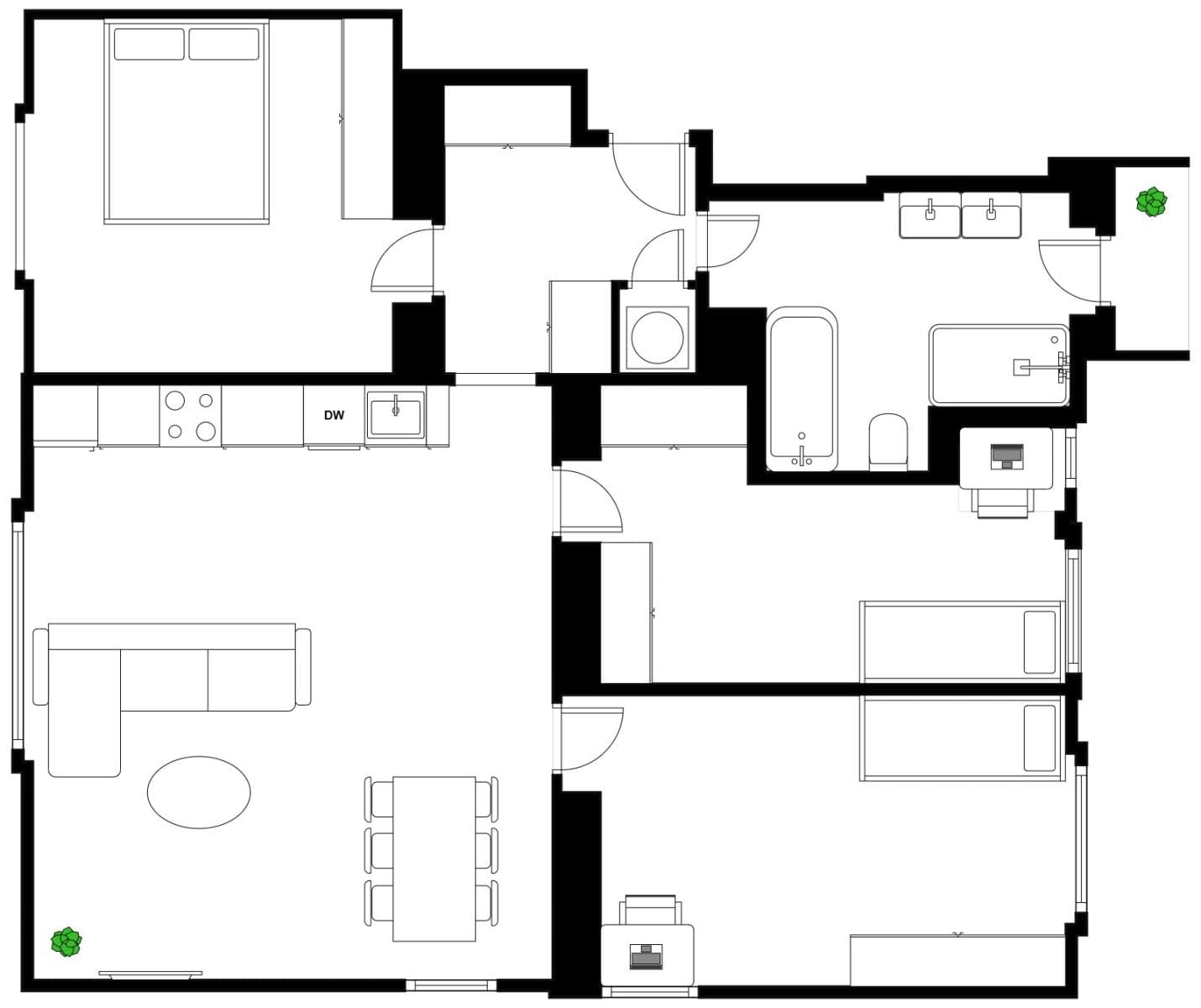 3 bedroom with open-plan kitchen flat for sale, 86 m², Hartigova, Prague, Prague 3 bedroom with open-plan kitchen flat for sale, 86 m², Hartigova, Prague, Prague