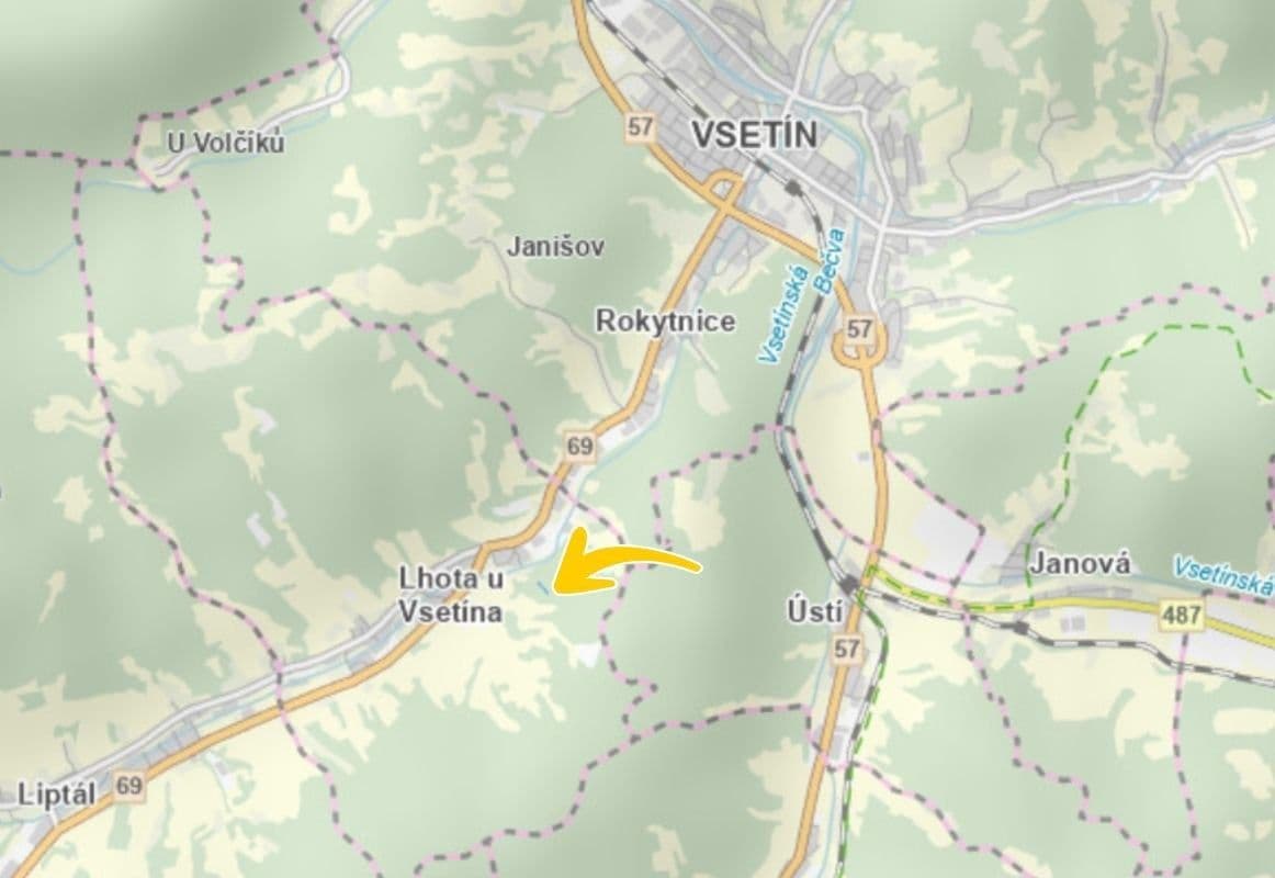 plot for sale, 405 m², Lhota u Vsetína, Zlínský Region plot for sale, 405 m², Lhota u Vsetína, Zlínský Region