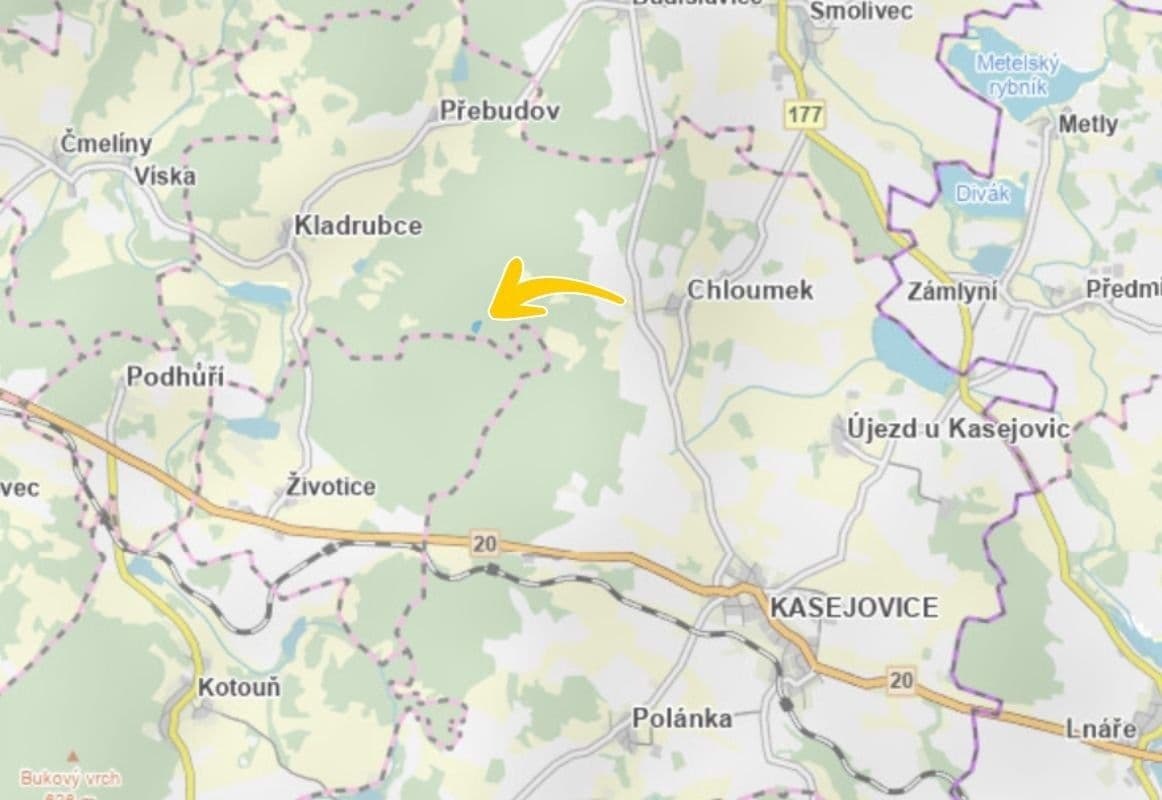 plot for sale, 600 m², Kasejovice, Plzeňský Region plot for sale, 600 m², Kasejovice, Plzeňský Region