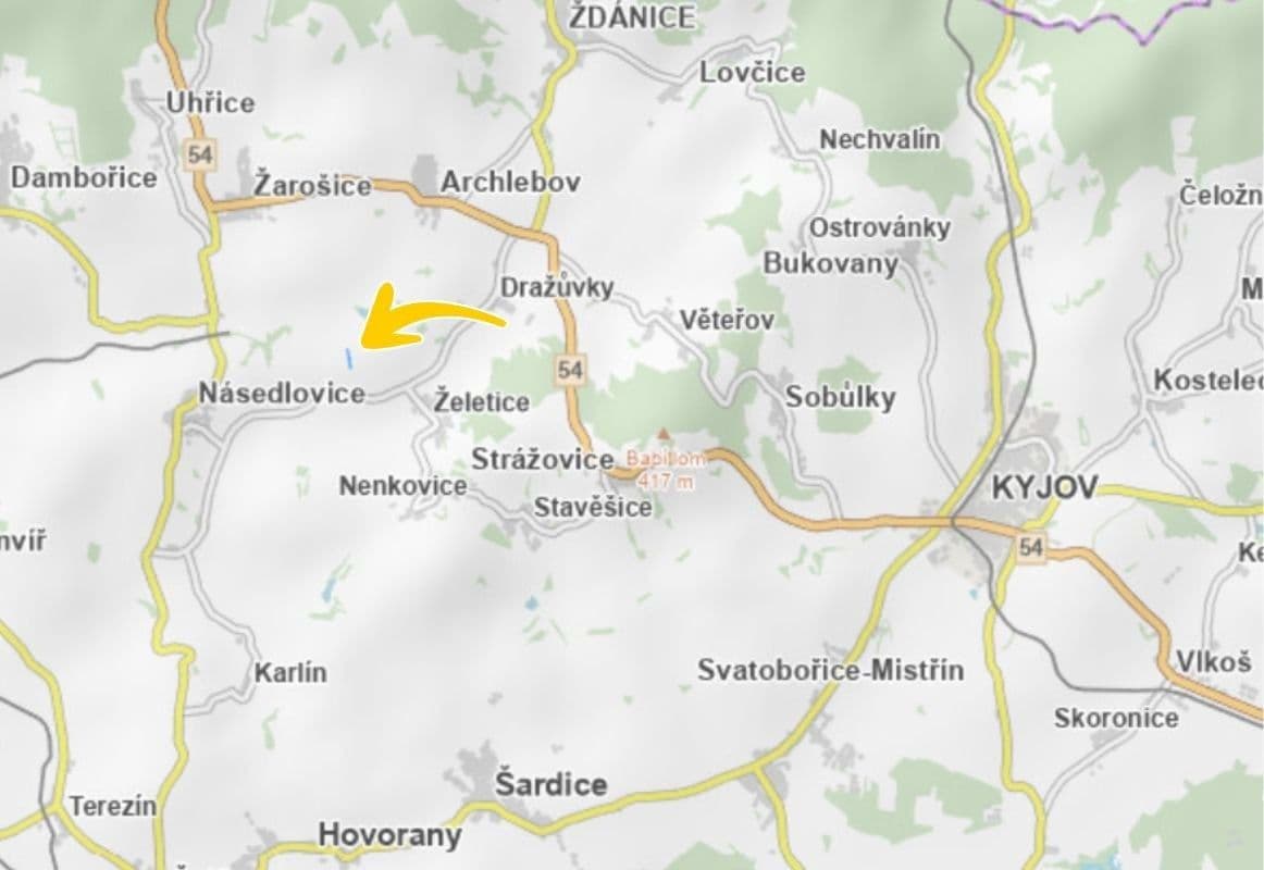 plot for sale, 290 m², Želetice, Jihomoravský Region plot for sale, 290 m², Želetice, Jihomoravský Region