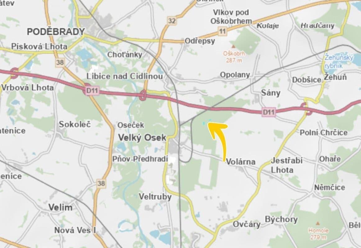 plot for sale, 393 m², Opolany, Středočeský Region plot for sale, 393 m², Opolany, Středočeský Region