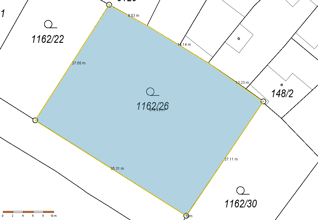 plot for sale, 980 m², Velké Bílovice, Jihomoravský Region plot for sale, 980 m², Velké Bílovice, Jihomoravský Region