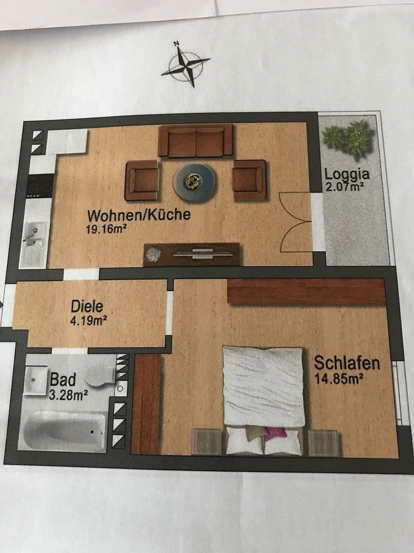 2 bedroom flat to rent, 44 m², Martin Behaim Str. 2, München, Bavaria 2 bedroom flat to rent, 44 m², Martin Behaim Str. 2, München, Bavaria