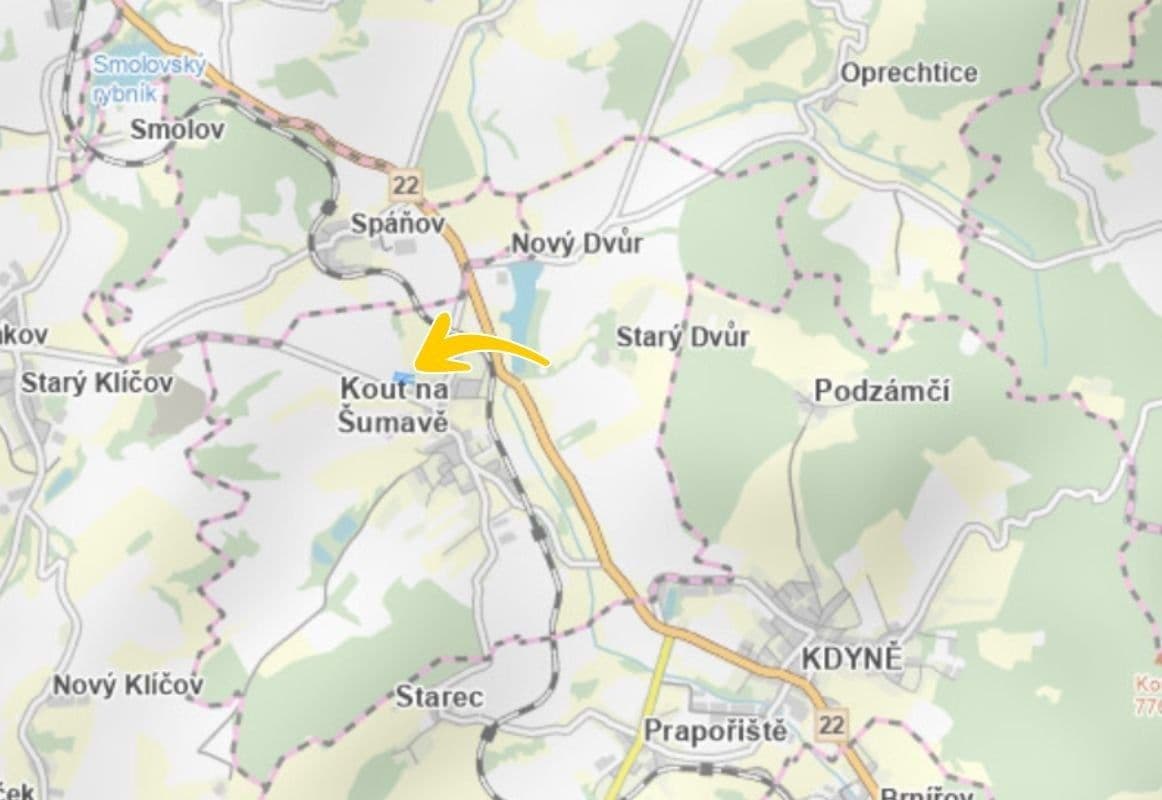 plot for sale, 3,190 m², Kout na Šumavě, Plzeňský Region plot for sale, 3,190 m², Kout na Šumavě, Plzeňský Region