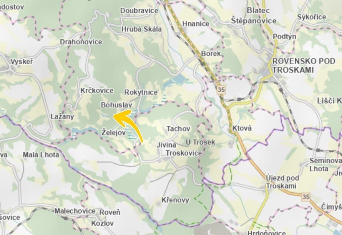 plot for sale, 179 m², Hrubá Skála, Liberecký Region plot for sale, 179 m², Hrubá Skála, Liberecký Region