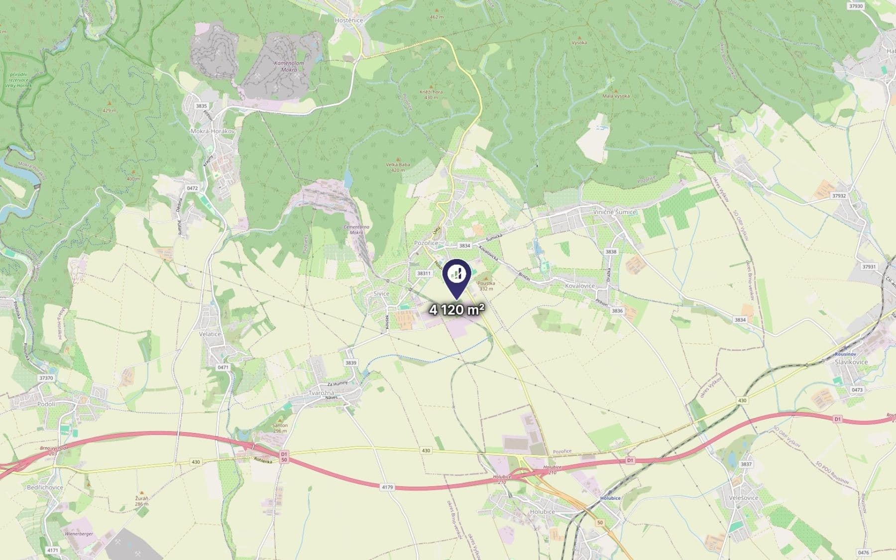 plot for sale, 1,030 m², Pozořice, Jihomoravský Region plot for sale, 1,030 m², Pozořice, Jihomoravský Region