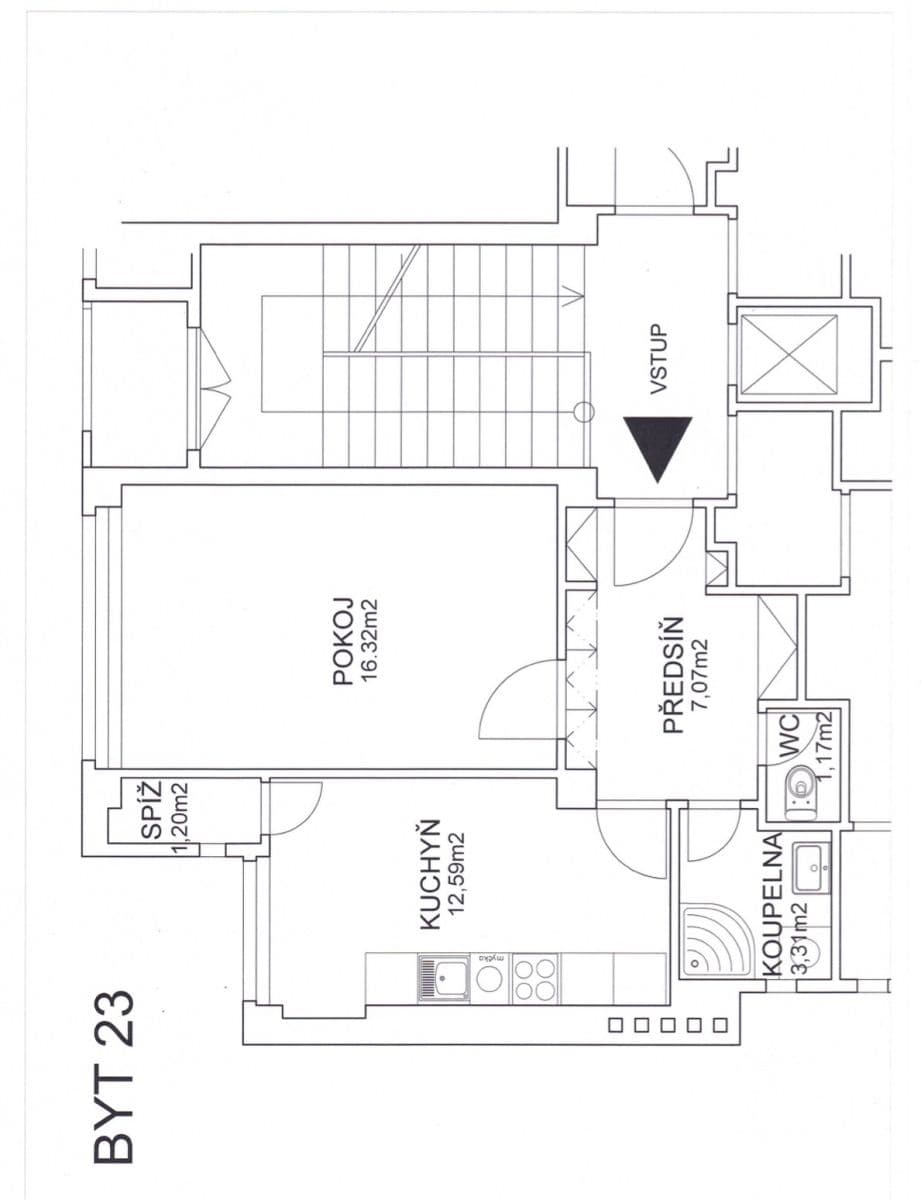 1 bedroom flat to rent, 42 m², Puškinovo náměstí, Prague, Prague 1 bedroom flat to rent, 42 m², Puškinovo náměstí, Prague, Prague