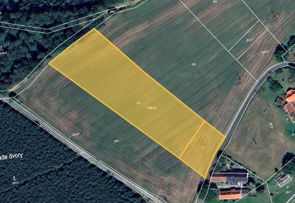 plot for sale, 1,762 m², Hrazany, Jihočeský Region plot for sale, 1,762 m², Hrazany, Jihočeský Region