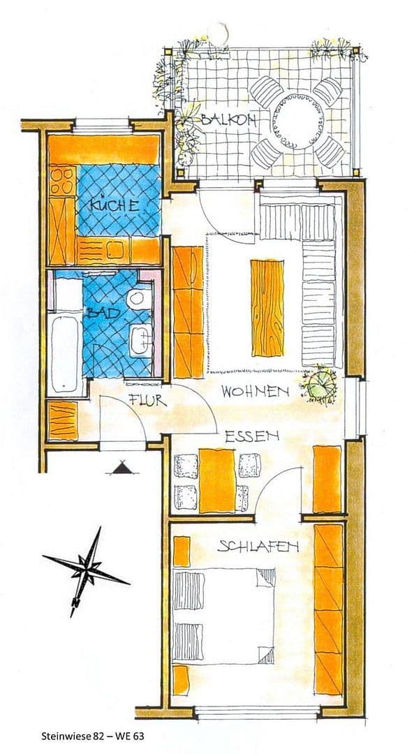 2 bedroom flat to rent, 48 m², Steinwiese 82, Chemnitz, Saxony 2 bedroom flat to rent, 48 m², Steinwiese 82, Chemnitz, Saxony