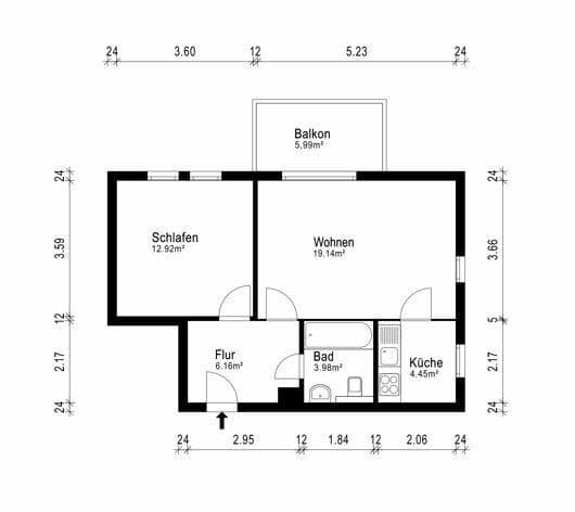 2 bedroom flat for sale, 50 m², Darwinstraße 7a, Dresden, Saxony 2 bedroom flat for sale, 50 m², Darwinstraße 7a, Dresden, Saxony