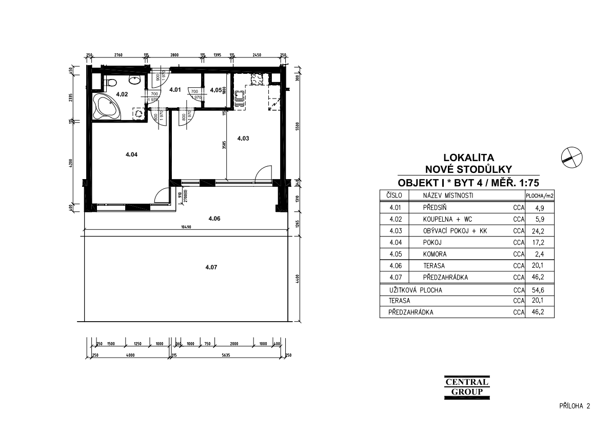 1 bedroom with open-plan kitchen flat to rent, 55 m², Raichlova, Prague, Prague 1 bedroom with open-plan kitchen flat to rent, 55 m², Raichlova, Prague, Prague