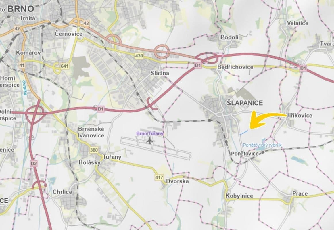 plot for sale, 4,384 m², Šlapanice, Jihomoravský Region plot for sale, 4,384 m², Šlapanice, Jihomoravský Region