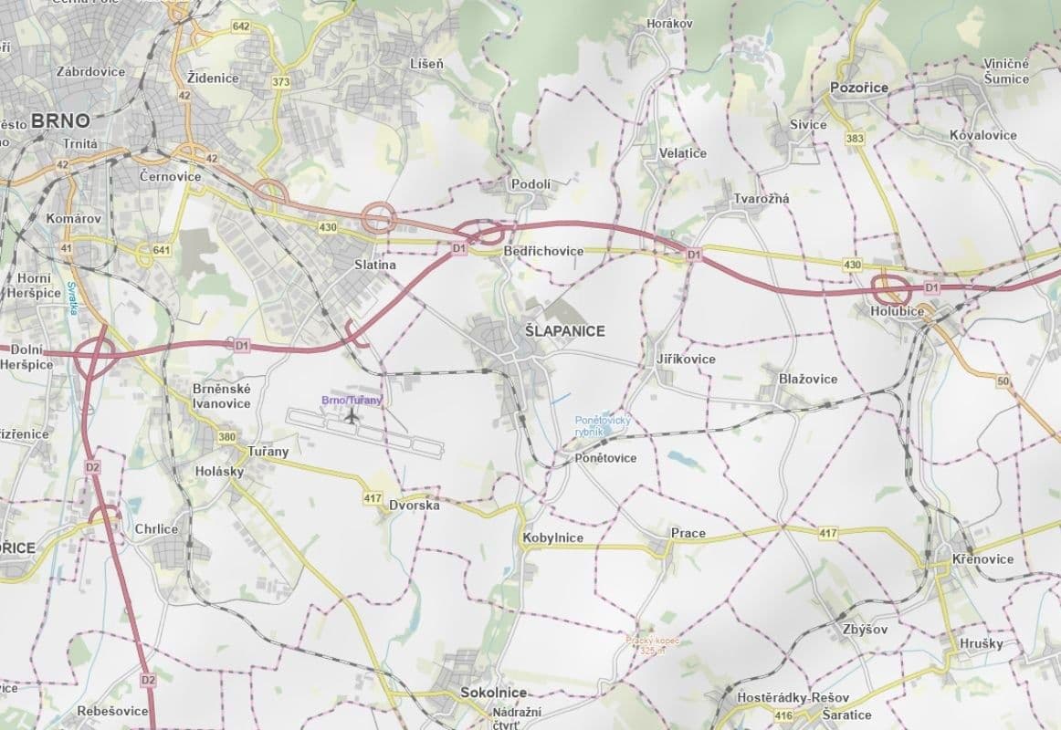 plot for sale, 4,384 m², Šlapanice, Jihomoravský Region plot for sale, 4,384 m², Šlapanice, Jihomoravský Region
