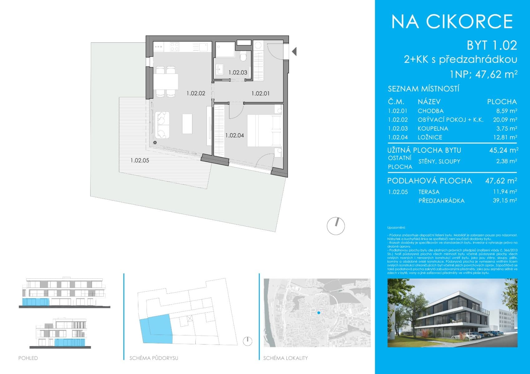 1 bedroom with open-plan kitchen flat for sale, 47 m², Na Cikorce, Prague, Prague 1 bedroom with open-plan kitchen flat for sale, 47 m², Na Cikorce, Prague, Prague