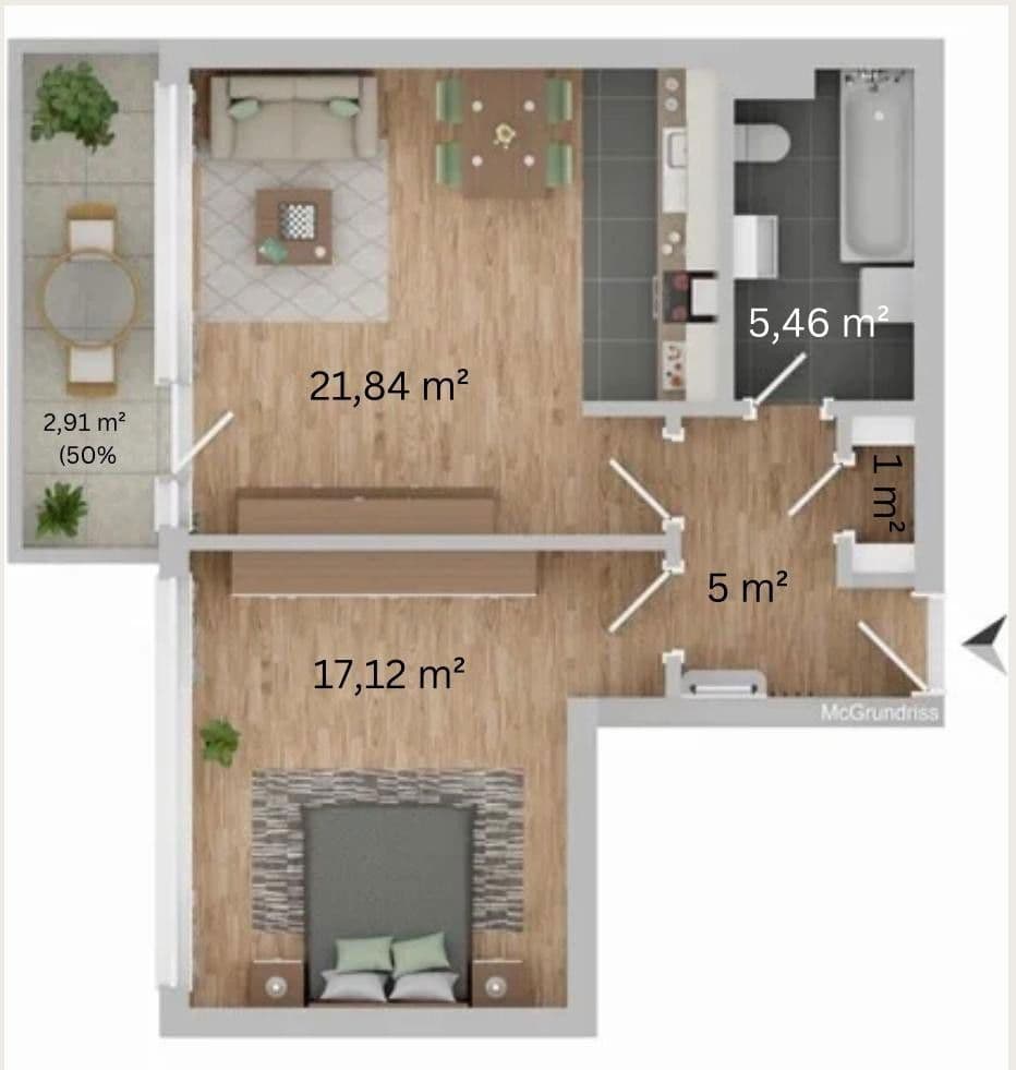 2 bedroom flat for sale, 53 m², Fuerstenfeldbruck, Bavaria 2 bedroom flat for sale, 53 m², Fuerstenfeldbruck, Bavaria