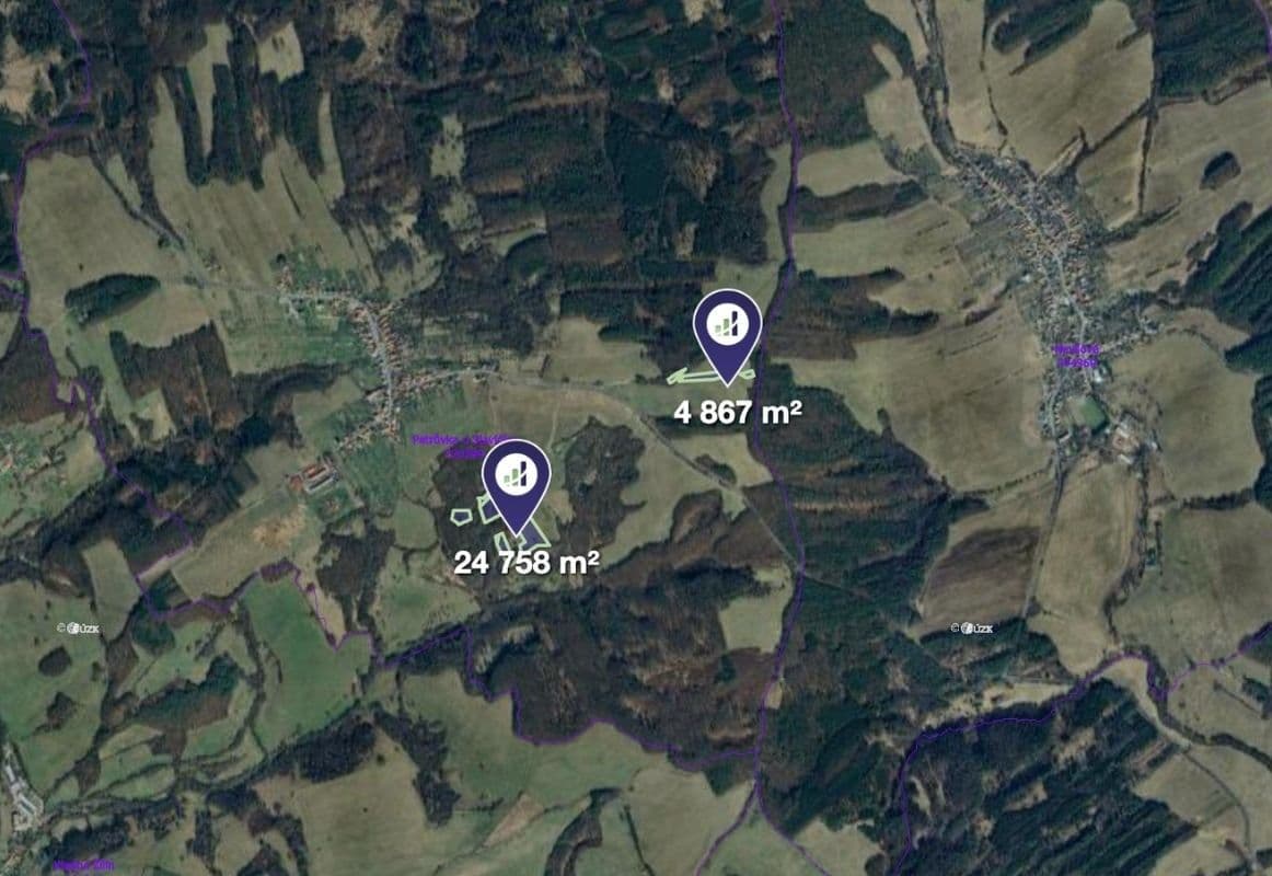 plot for sale, 29,625 m², Petrůvka, Zlínský Region plot for sale, 29,625 m², Petrůvka, Zlínský Region