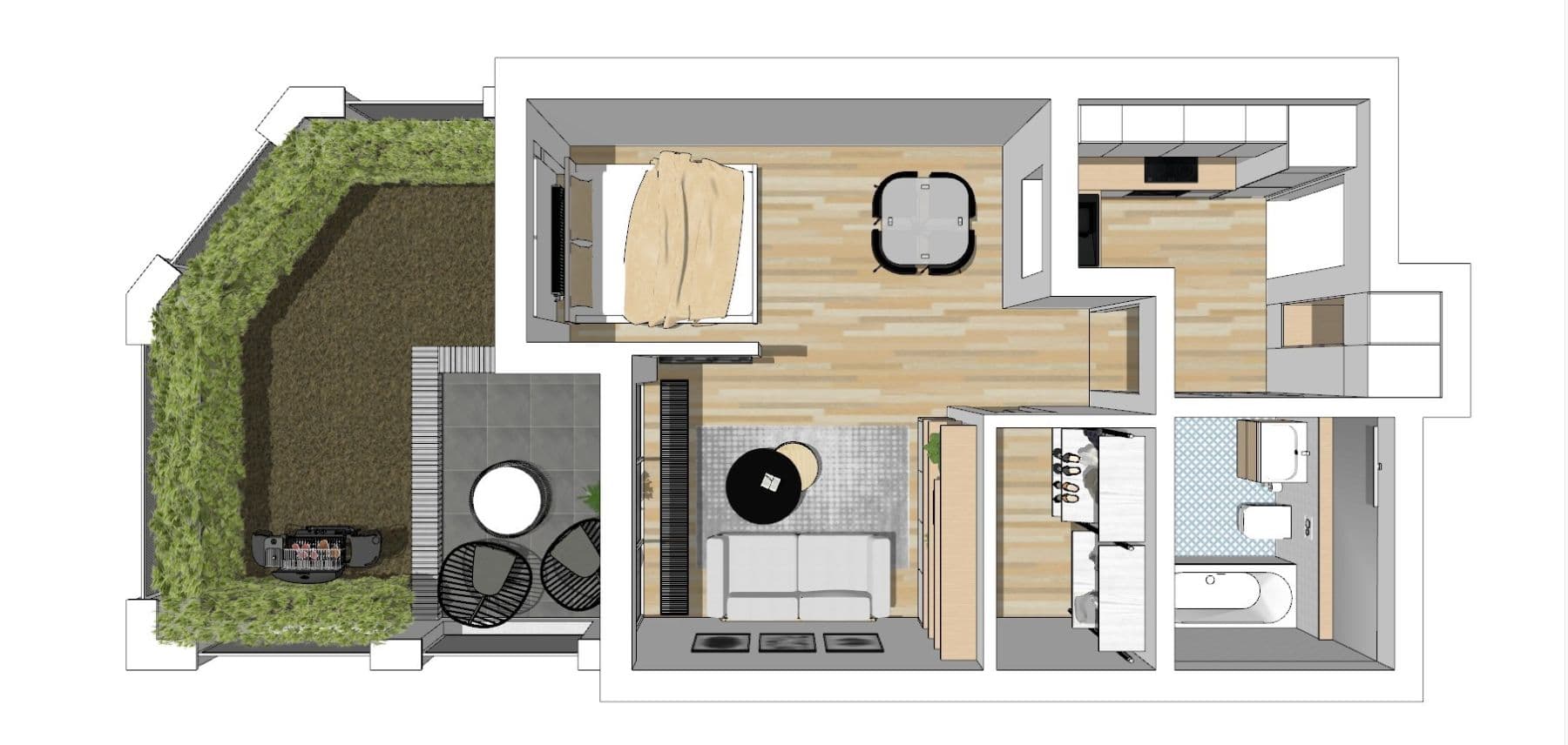 Studio flat for sale, 44 m², U Vojanky, Prague, Prague Studio flat for sale, 44 m², U Vojanky, Prague, Prague