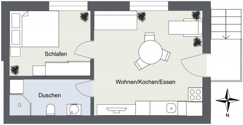 Studio flat to rent, 34 m², Brookredder 2f, Traventhal, Schleswig-Holstein Studio flat to rent, 34 m², Brookredder 2f, Traventhal, Schleswig-Holstein