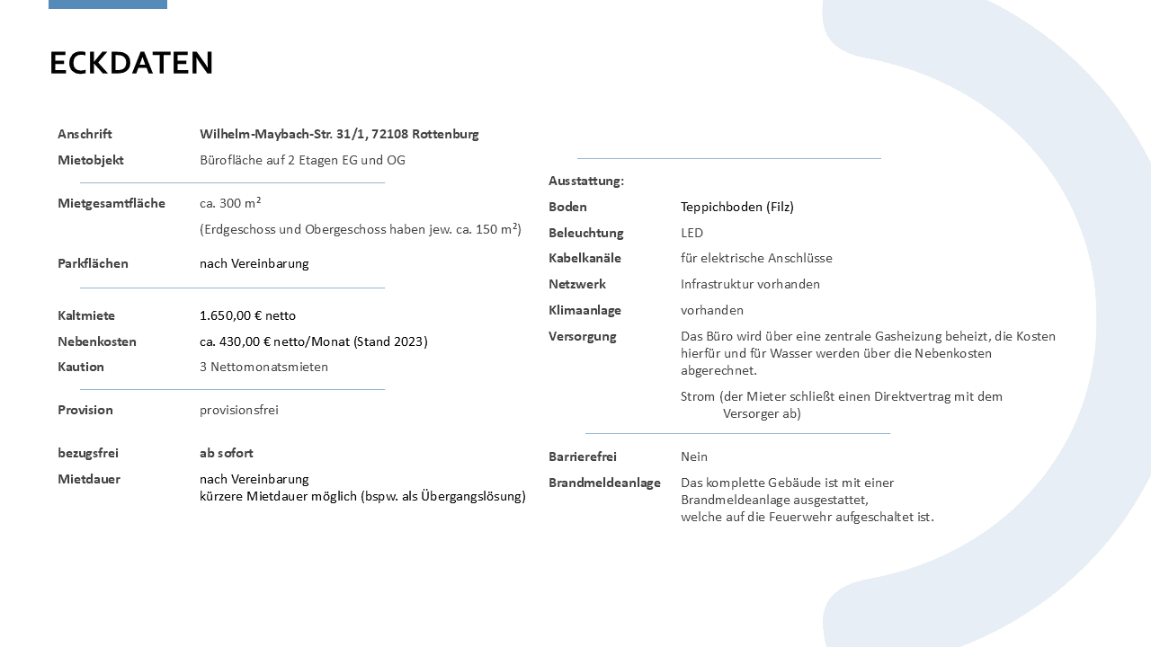 office to rent, 300 m², Wilhelm-Maybach-Str. 31/1, Rottenburg am Neckar, Baden-Württemberg office to rent, 300 m², Wilhelm-Maybach-Str. 31/1, Rottenburg am Neckar, Baden-Württemberg