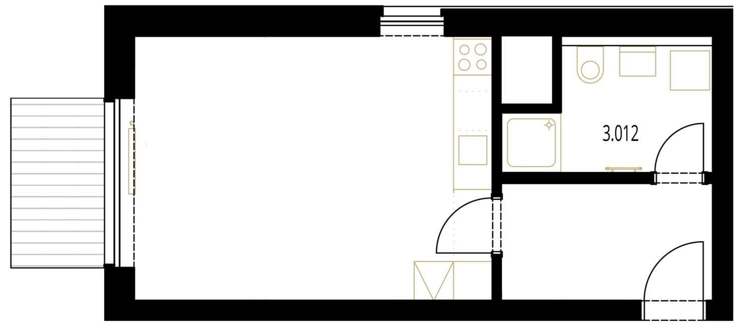 Studio flat to rent, 36 m², Měděná, Plzeň, Plzeňský Region Studio flat to rent, 36 m², Měděná, Plzeň, Plzeňský Region