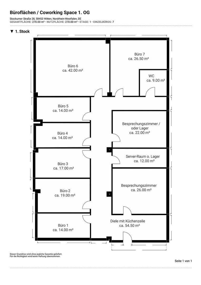 office to rent, 270 m², Stockumer Straße 28, Witten, North Rhine-Westphalia office to rent, 270 m², Stockumer Straße 28, Witten, North Rhine-Westphalia