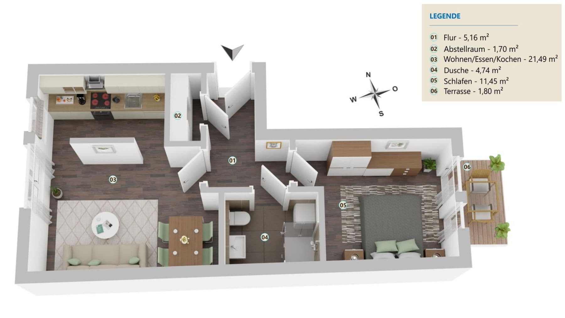 2 bedroom flat to rent, 47 m², Luisenstraße 14a, Oranienburg, Brandenburg 2 bedroom flat to rent, 47 m², Luisenstraße 14a, Oranienburg, Brandenburg