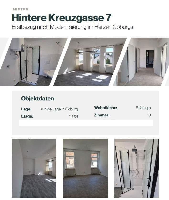 3 bedroom flat to rent, 82 m², Hintere Kreuzgasse 7, Coburg, Bavaria 3 bedroom flat to rent, 82 m², Hintere Kreuzgasse 7, Coburg, Bavaria