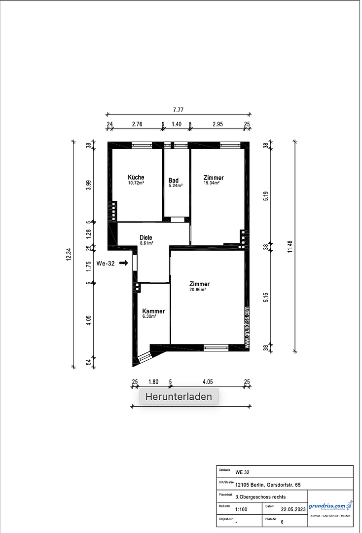 1 bedroom with open-plan kitchen flat for sale, 67 m², Berlin, Berlin 1 bedroom with open-plan kitchen flat for sale, 67 m², Berlin, Berlin