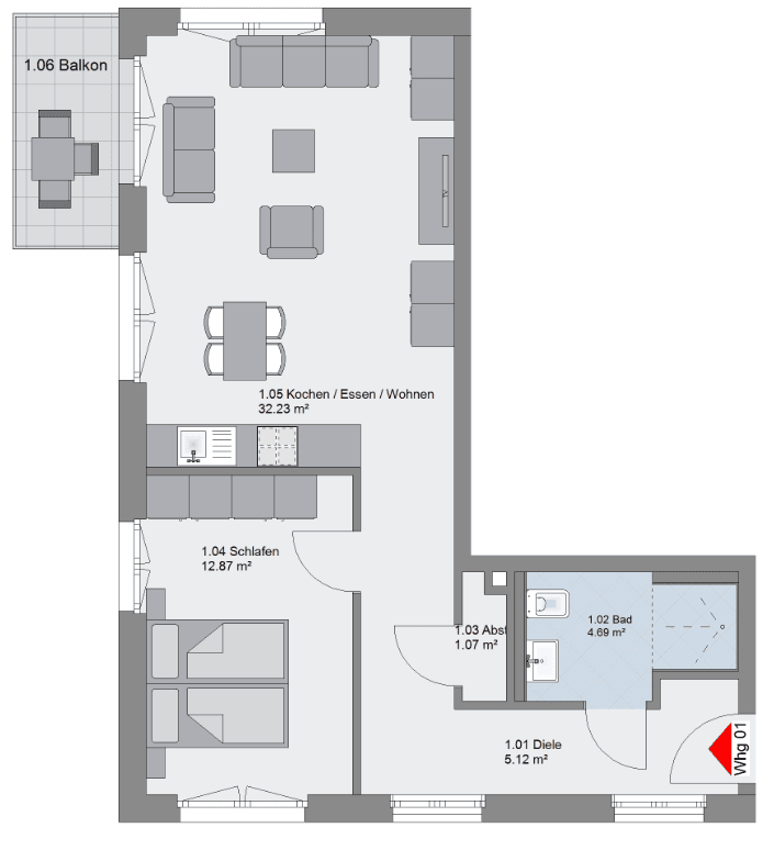 2 bedroom flat for sale, 62 m², Stemwarder Str. 24, Hamburg, Hamburg 2 bedroom flat for sale, 62 m², Stemwarder Str. 24, Hamburg, Hamburg