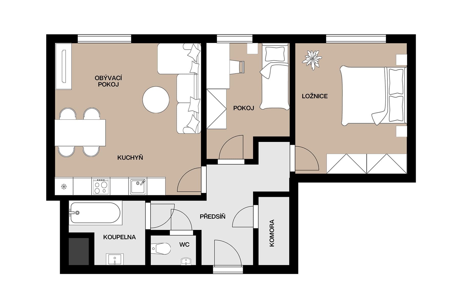 2 bedroom with open-plan kitchen flat for sale, 65 m², Augustina Lukeše, Brandýs nad Labem-Stará Boleslav, Středočeský Region 2 bedroom with open-plan kitchen flat for sale, 65 m², Augustina Lukeše, Brandýs nad Labem-Stará Boleslav, Středočeský Region