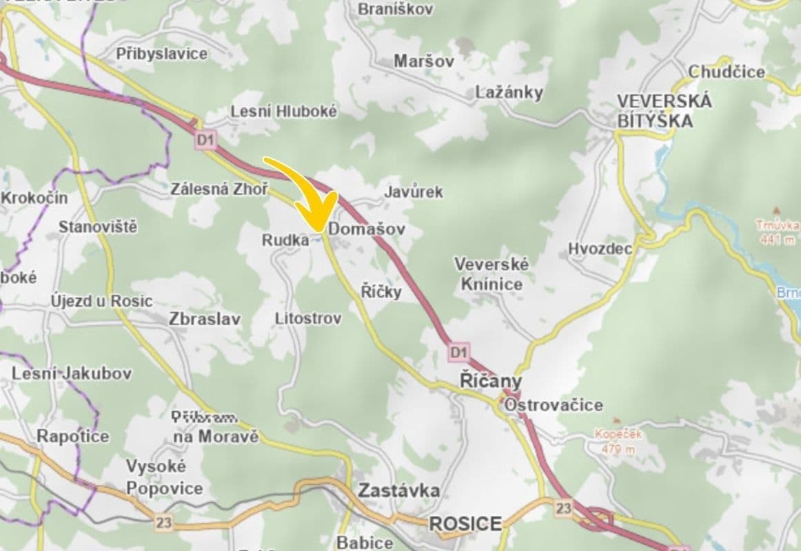 plot for sale, 253 m², Domašov, Jihomoravský Region plot for sale, 253 m², Domašov, Jihomoravský Region