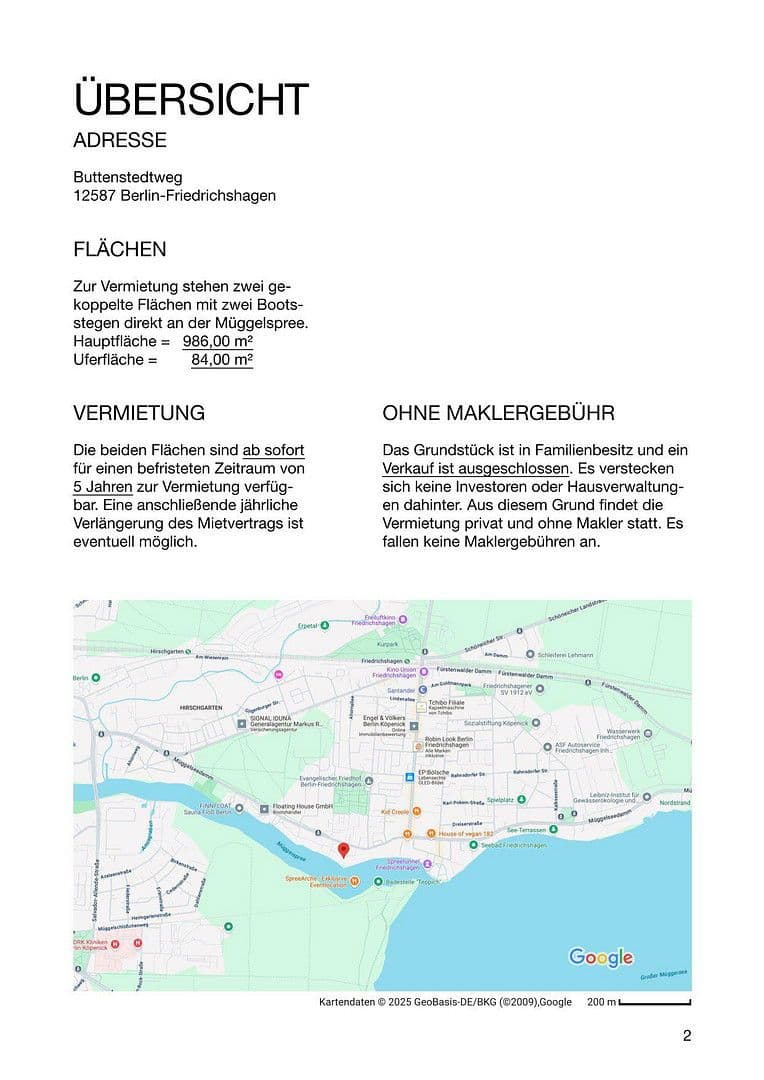 plot to rent, 1,070 m², Buttenstedtweg, Berlin-Köpenick, Berlin plot to rent, 1,070 m², Buttenstedtweg, Berlin-Köpenick, Berlin
