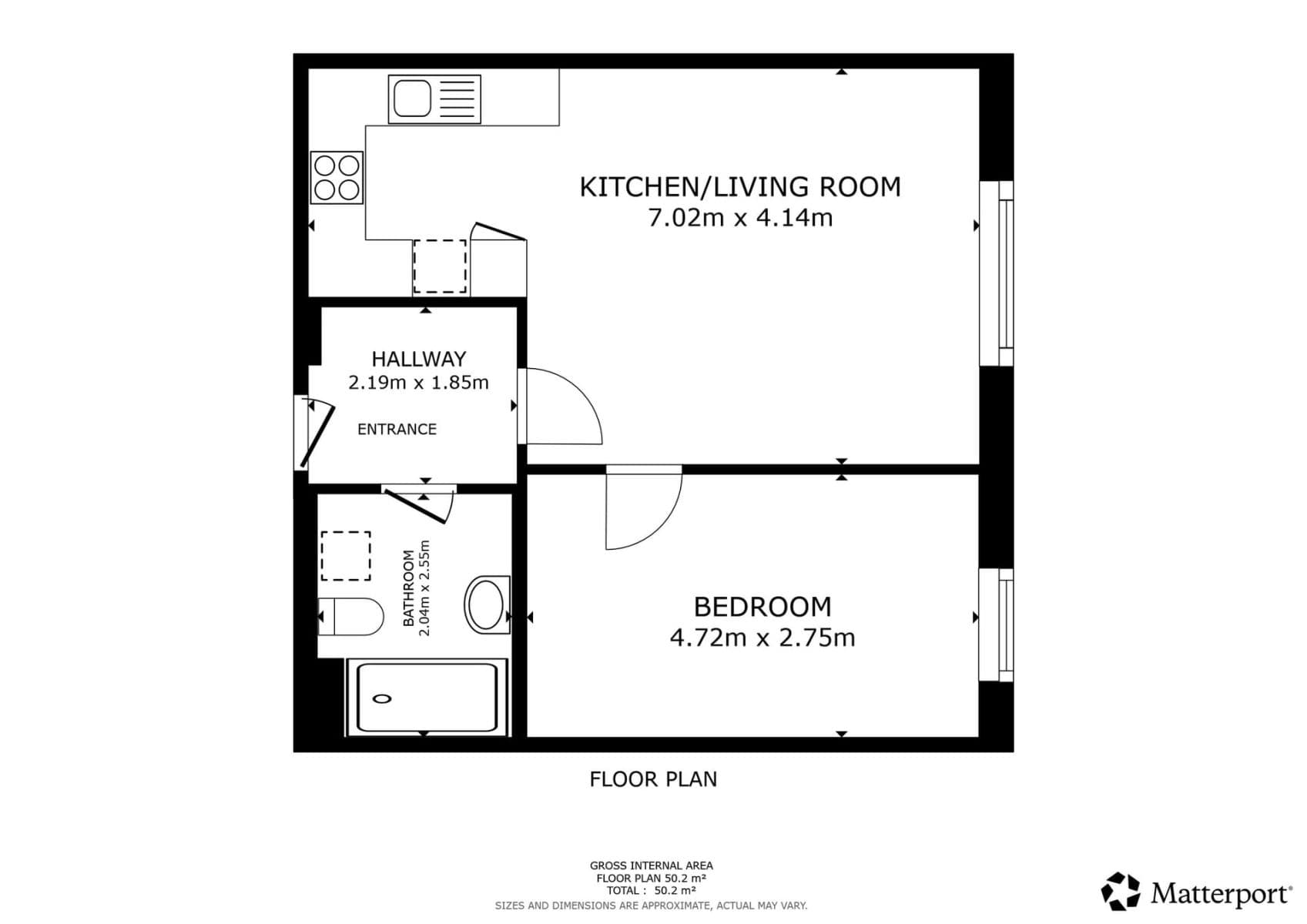 1 bedroom with open-plan kitchen flat to rent, 48 m², Medkova, Prague, Prague 1 bedroom with open-plan kitchen flat to rent, 48 m², Medkova, Prague, Prague