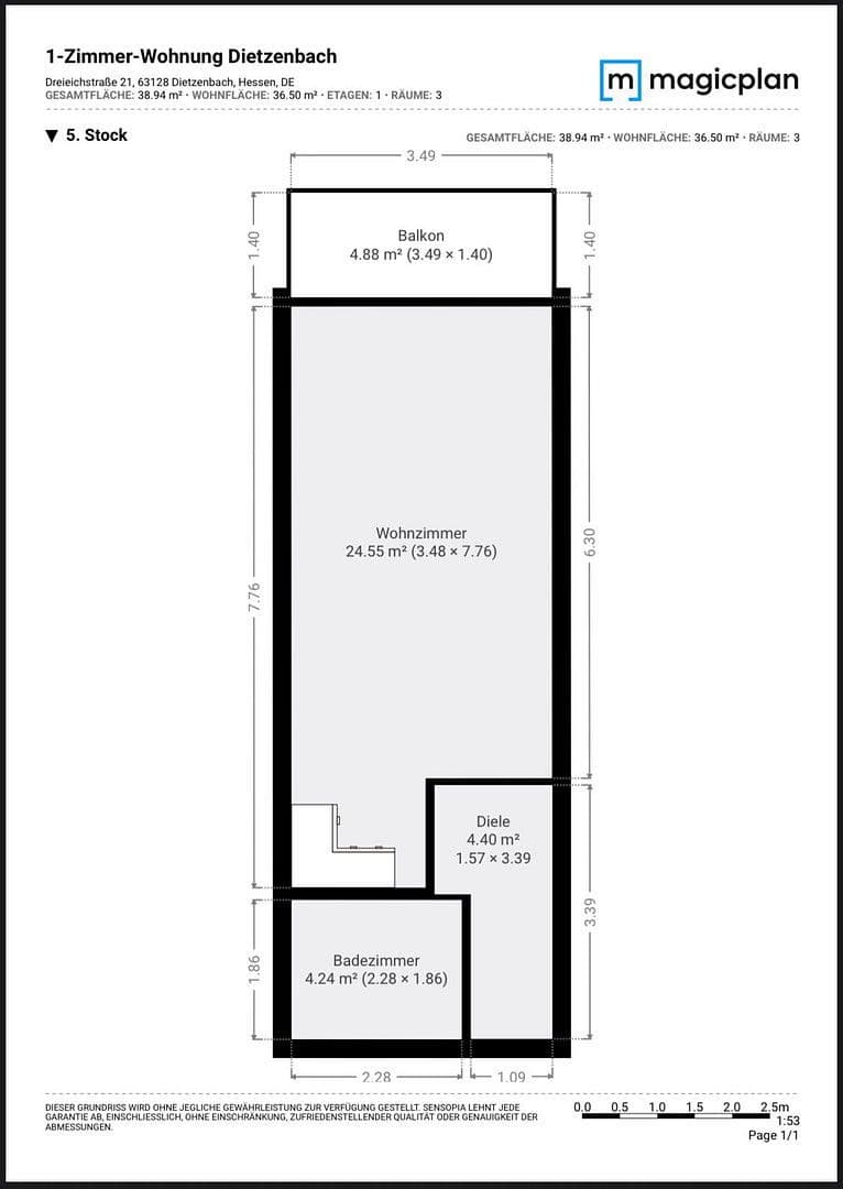 1 bedroom flat to rent, 37 m², Dreieichstraße 21, Dietzenbach, Hesse 1 bedroom flat to rent, 37 m², Dreieichstraße 21, Dietzenbach, Hesse