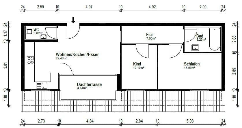 2 bedroom with open-plan kitchen flat for sale, 77 m², Gartenstr. 87, Backnang, Baden-Württemberg 2 bedroom with open-plan kitchen flat for sale, 77 m², Gartenstr. 87, Backnang, Baden-Württemberg