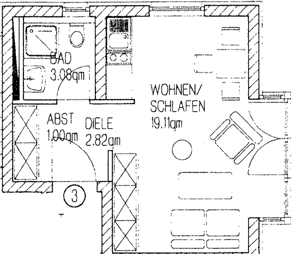 1 bedroom flat to rent, 26 m², Zum Bahnhof 71, Frankenberg/Sachsen, Saxony 1 bedroom flat to rent, 26 m², Zum Bahnhof 71, Frankenberg/Sachsen, Saxony
