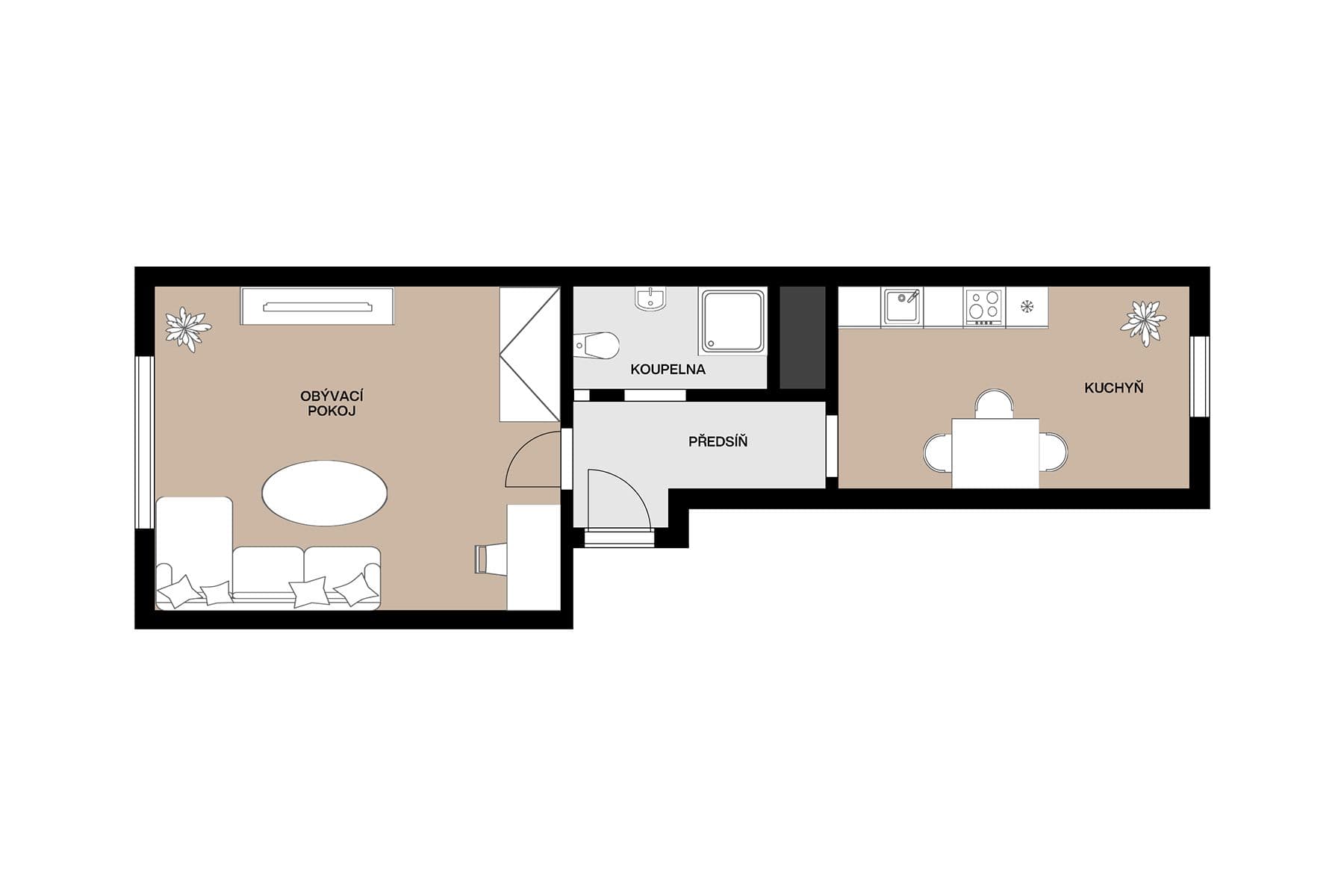1 bedroom flat for sale, 50 m², Plzeňská, Prague, Prague 1 bedroom flat for sale, 50 m², Plzeňská, Prague, Prague