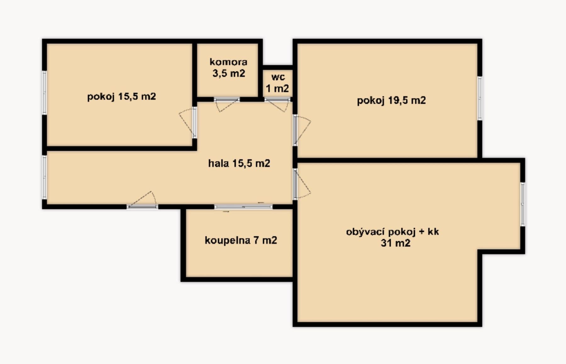 2 bedroom with open-plan kitchen flat to rent, 93 m², Písecká, Prague, Prague 2 bedroom with open-plan kitchen flat to rent, 93 m², Písecká, Prague, Prague