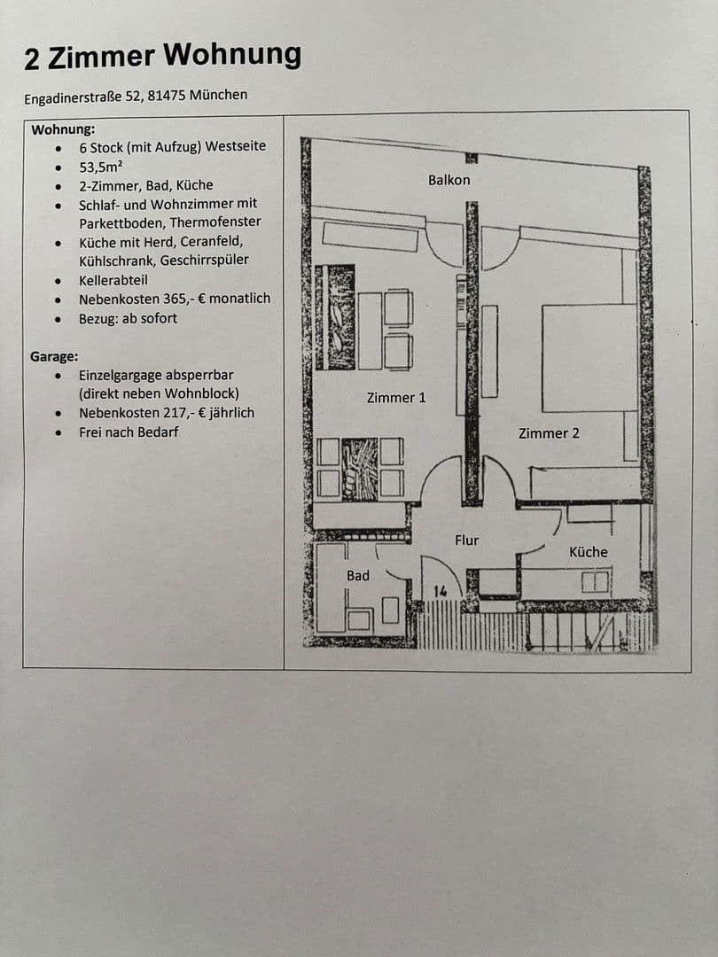 2 bedroom flat for sale, 54 m², Engadiner Straße 52, München, Bavaria 2 bedroom flat for sale, 54 m², Engadiner Straße 52, München, Bavaria