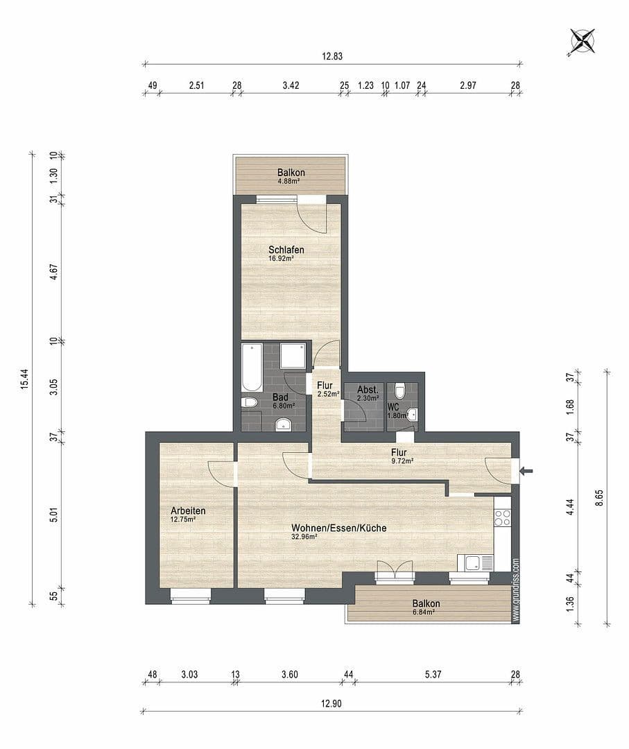2 bedroom with open-plan kitchen flat for sale, 91 m², Bad Reichenhall, Bavaria 2 bedroom with open-plan kitchen flat for sale, 91 m², Bad Reichenhall, Bavaria